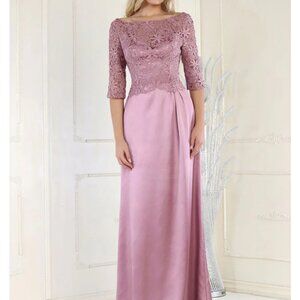 Mauve pink,Sage green,blue formal dress.Bridesmaid mother of the bride